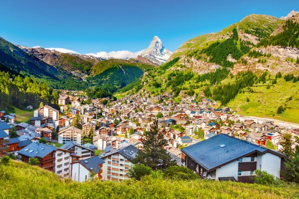 Schweiz – Matterhorn und Mont Blanc